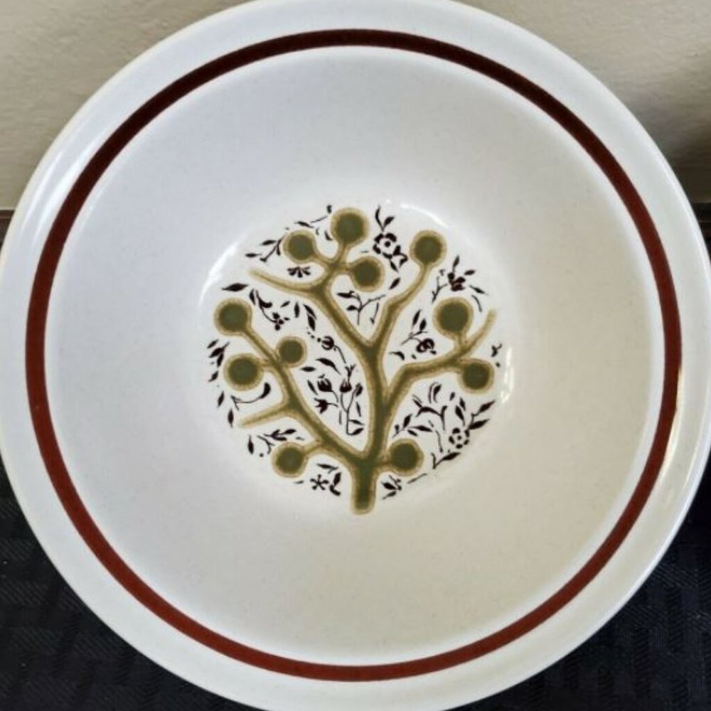 Noritake Primastone Green Tree Cereal Bowl-VTG